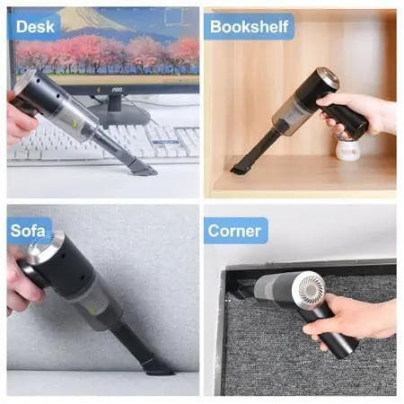 Aspirador Portátil USB Premium – Sucção Forte para Carro e Ambientes Domésticos