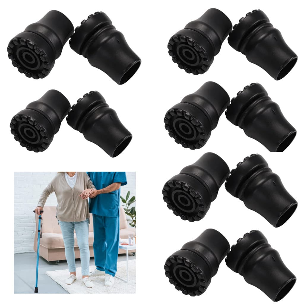 Kit 12 dedos de borracha 19/22 mm, adequado para muletas e assistentes