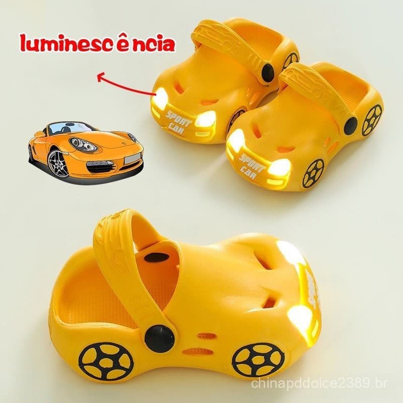 Babuche Infantil / LED  Sandálias Infantis / Meninos e Meninas Chinelos Luminosos à prova d'água para Carros