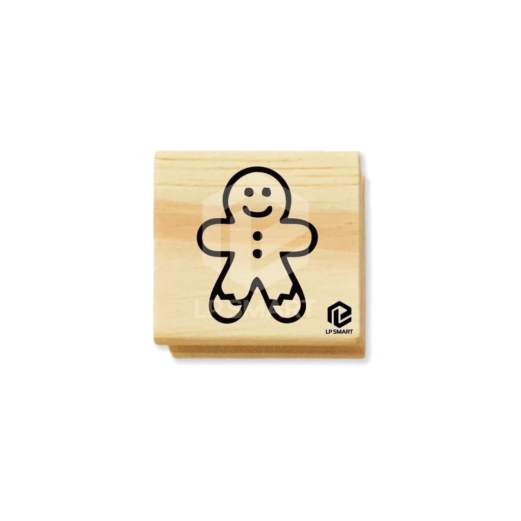 Mini Carimbo Artesanal de Natal biscoito de natal 1 - 2cm x 2cm - CNP020