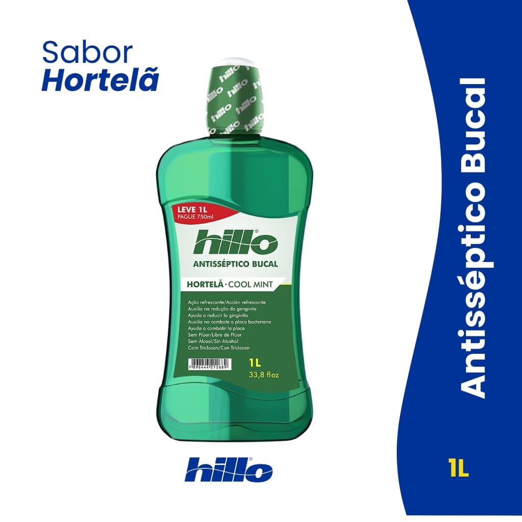 Antisséptico Bucal Hortelã 1L Hillo