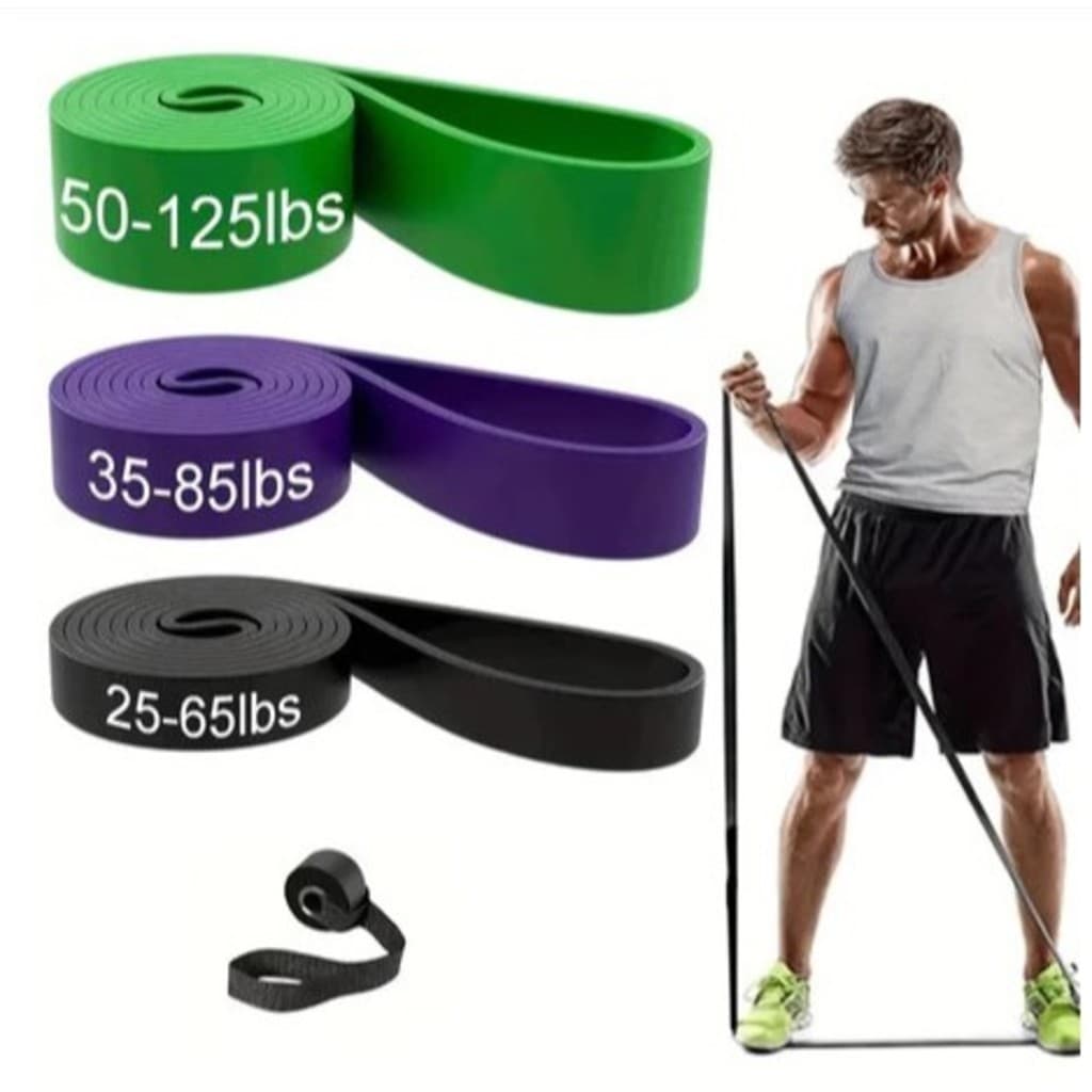 Kit 3 Elástico Super Band Borracha Crossfit Extra Forte