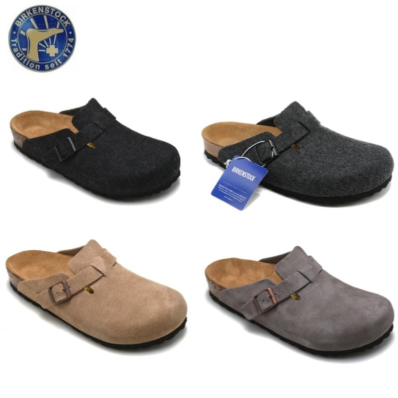 Chinelos De Cortiça Natural Casca De Carvalho 100 % original Unissex Clássico Praia Casual Camurça Coleção Boston K35-46