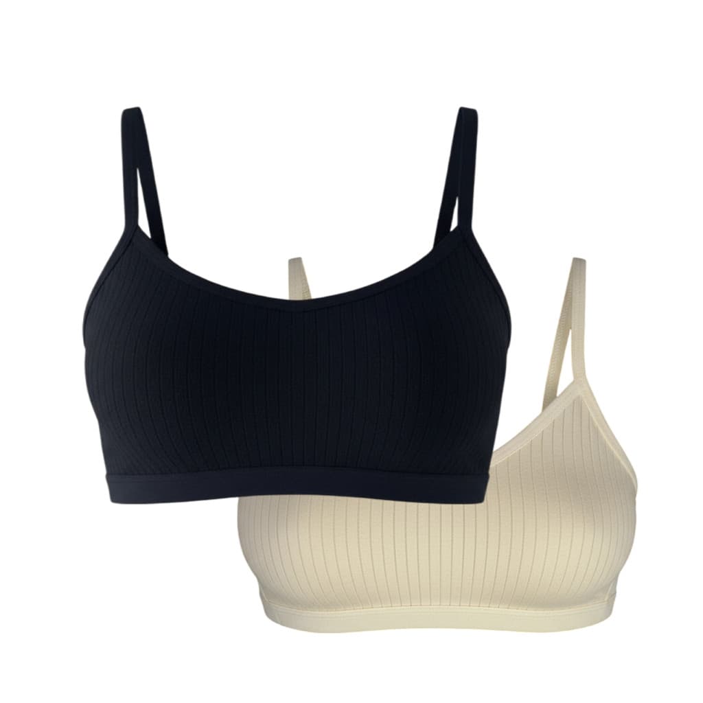 KIT 2 TOP Menina Moça Bojo Removível Conforto Alça Regata