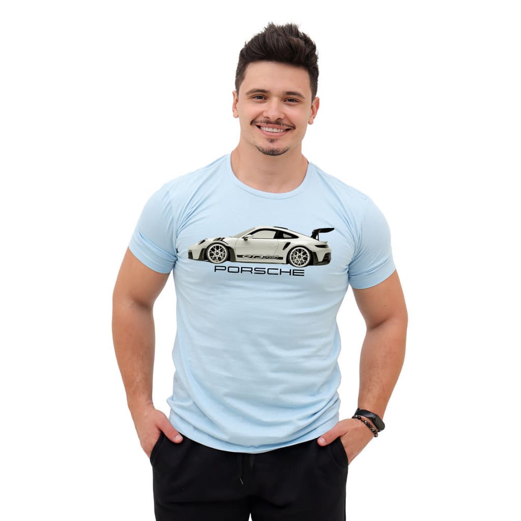 Camiseta Masculina Porsche Camisa Algodão