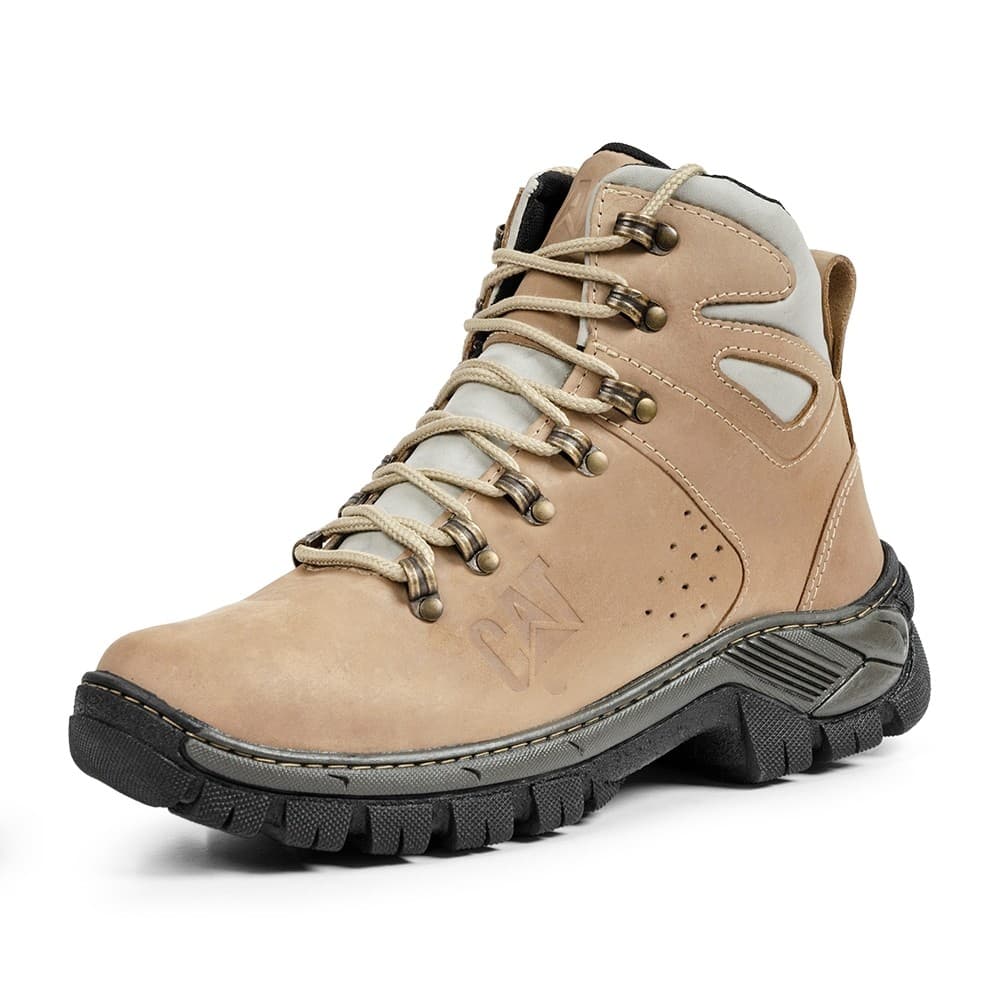 Bota Masculina Coturno Militar Caterpillar Couro X5 - Pronta para o Trabalho Pesado