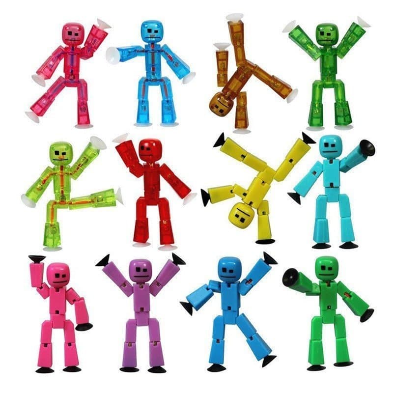 1 Peça Brinquedo Robô Pegajoso Ventosa Stickbot Adequado para Meninos Fu Stickman