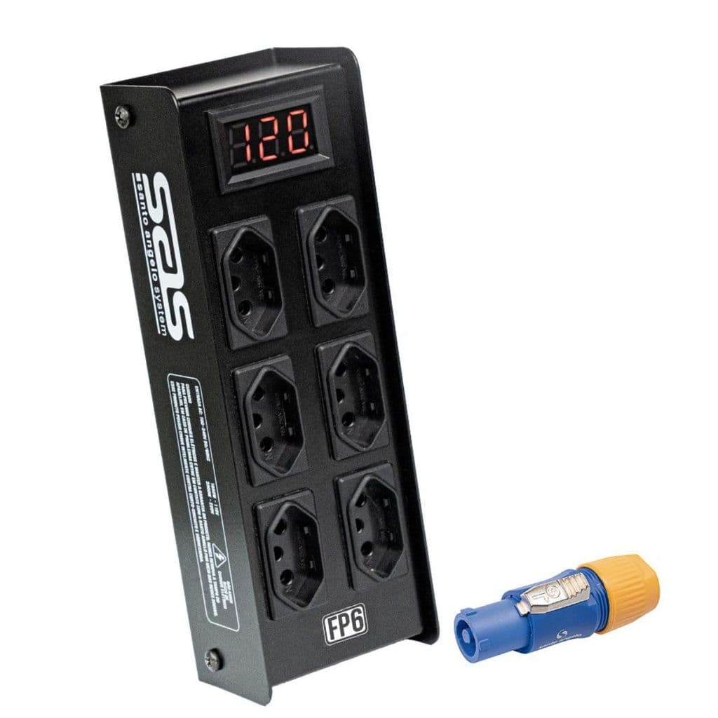 Régua de Energia Para Palco Santo Angelo FP6 com Filtro de Proteção 6 Tomadas