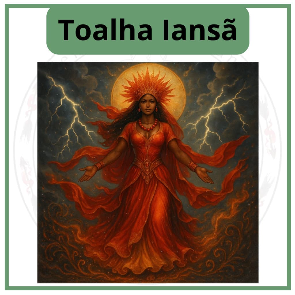 Toalha para Jogo de Tarot 0,70x0,70cm Iansã