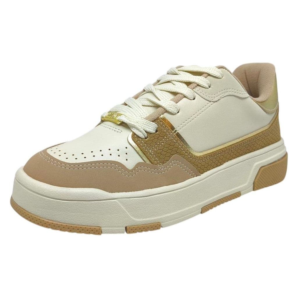 Tênis Feminino Casual Metalizado Croco Moderno Vizzano