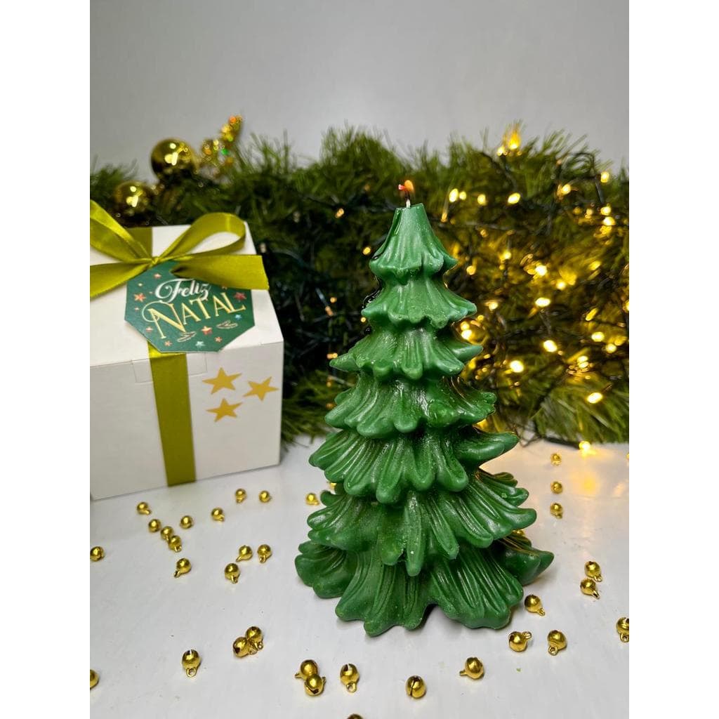 Vela Aromática Árvore de Natal Magic Grande 230g Verde