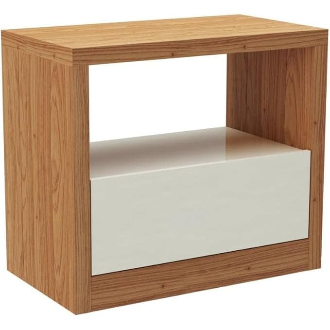 MESA DE CABECEIRA  67CM C/ 1 GAVETA - OFF WHITE - TW140
