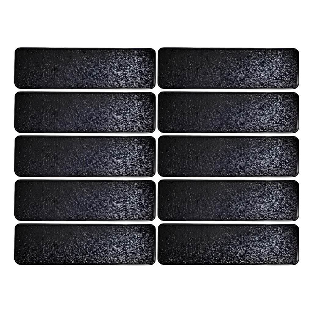 Kit 10 Tampa Tapa Buraco Radio Automotivo Universal Preto Preto