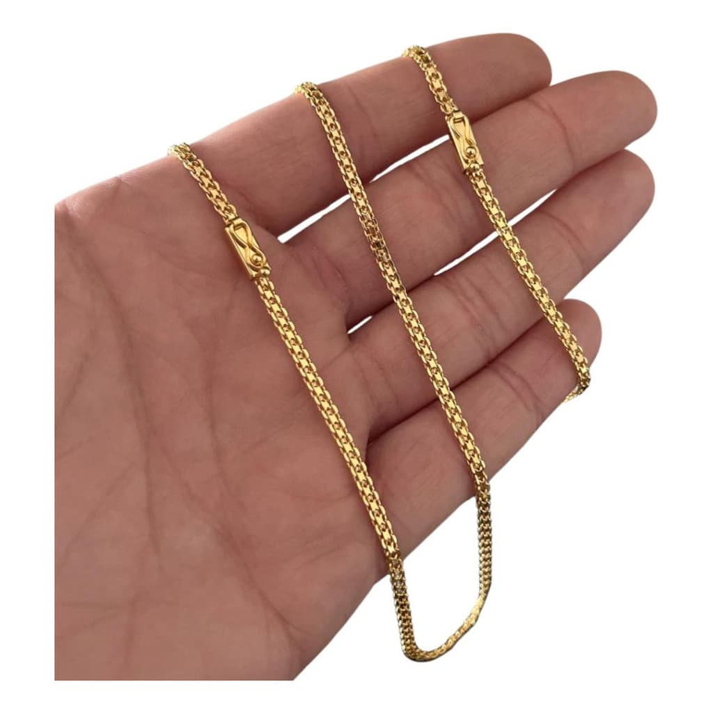 Corrente Cordão + Pulseira 4mm Masculino Banhado A Ouro 18k Dourado Corrente Cordão + Pulseira 4mm Masculino Banhado A O