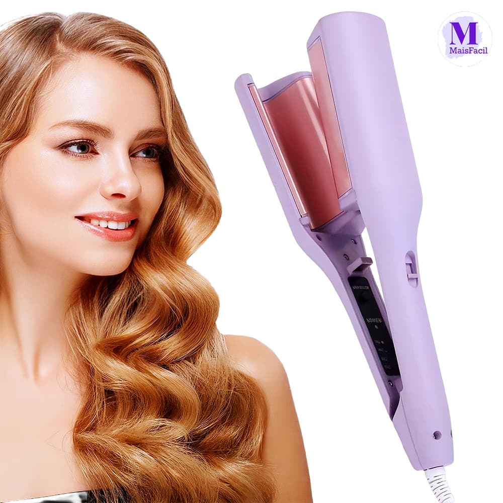 Ondulador Profissional 2 Barris 32mm 110V/220V – Cerâmico com Temperatura Ajustável