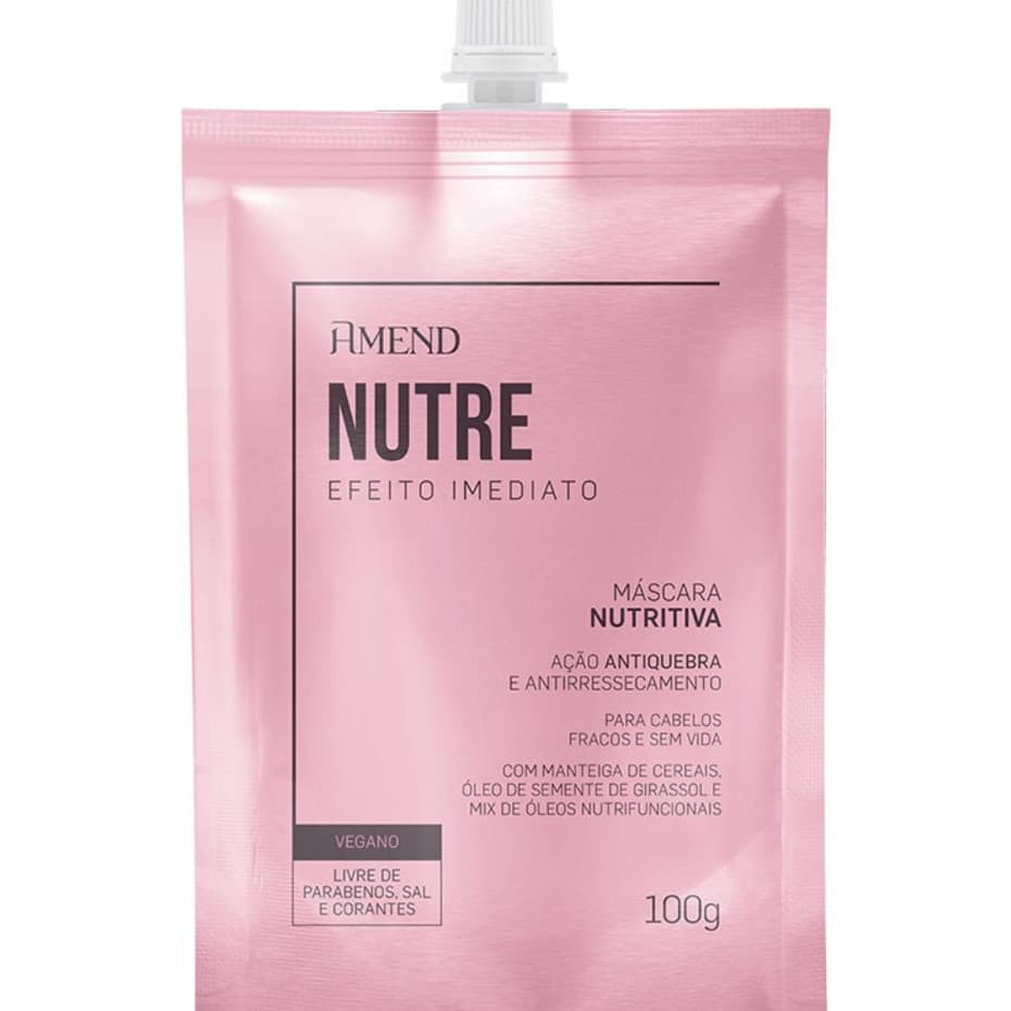 Máscara Nutritiva Amend Cosmetics 100g - Nutre Efeito Imediato