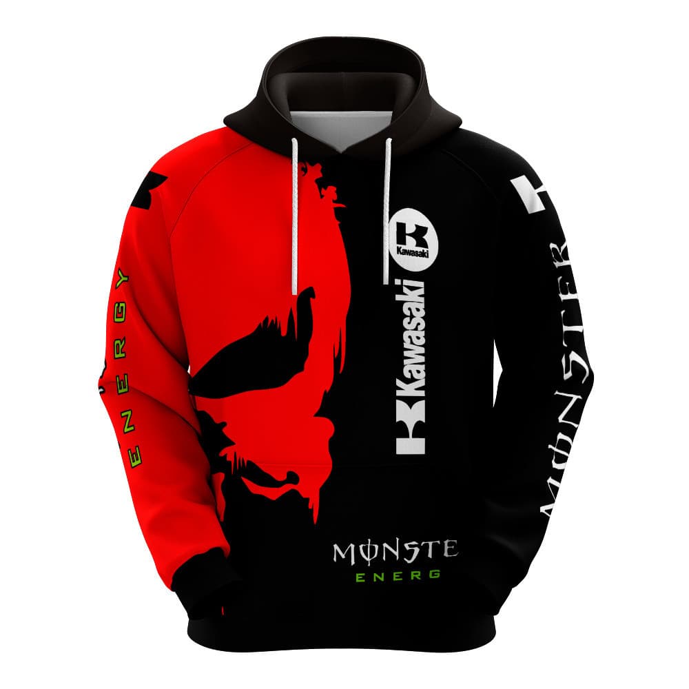 Blusa Moletom Masculino Kawasaki Uniforme Moto GP Ninja