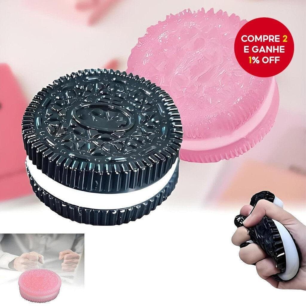 Brinquedo Squishy Cookie Biscuit Taba – Estilo Espremer e Beliscar, Alívio de Estresse para Crianças