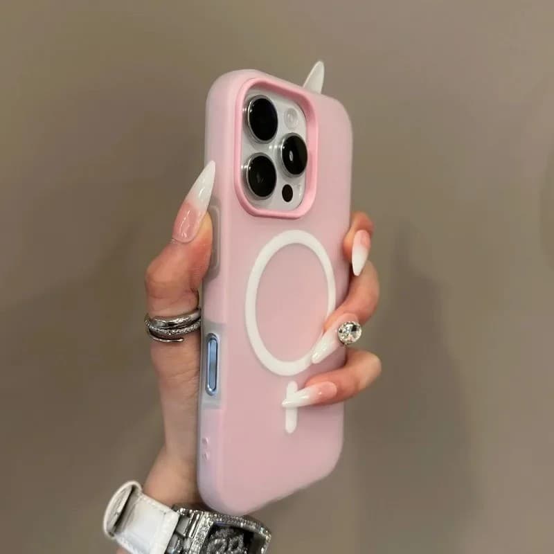 Capa Capinha Para iPhone 16 15 14 Plus 13 12 11 Pro Max 2 Em 1 Carga Magnética Sem Fio Fosco Silicone Anti-Impacto