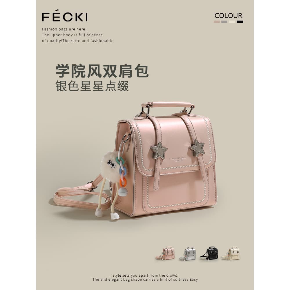 FECKI Presente de Aniversário para Meninas Nicho High-End Mochila Feminina 2025 Novo Estilo Mochila de Viagem All-Match