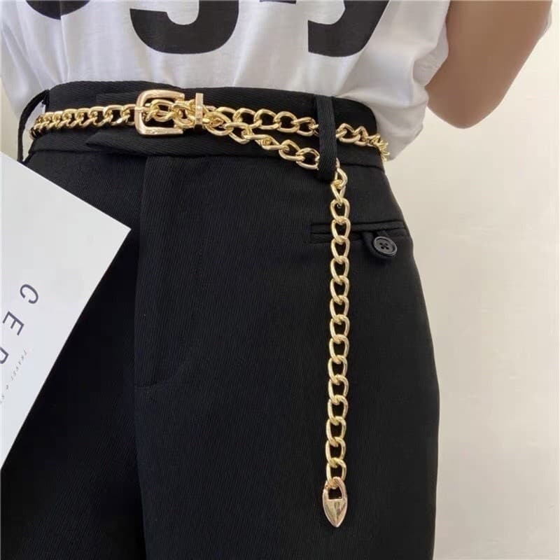 Cinto Corrente Dourado Feminino/ Acessório para Balada/ Festa e Look Casual do Dia