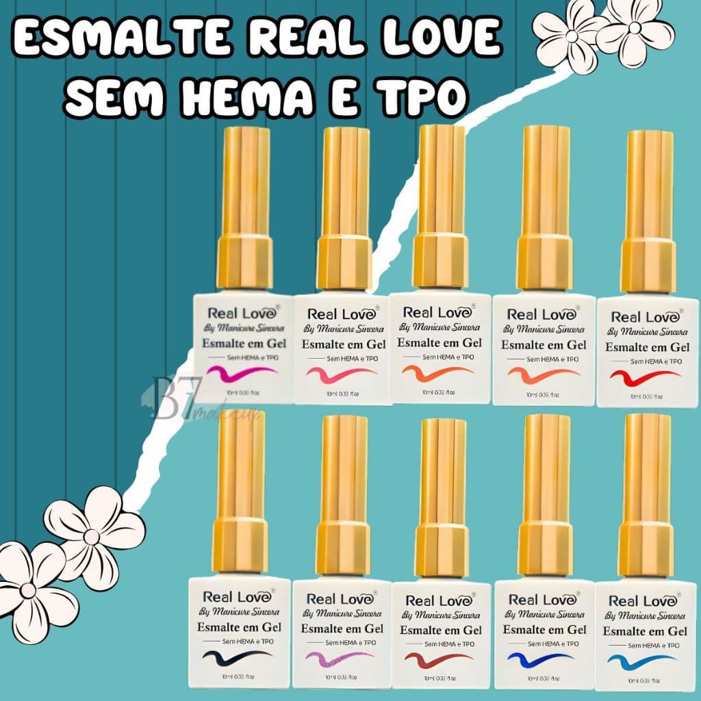 ESMALTE REAL LOVE 10ml MANICURE SINCERA - SEM HEMA E TPO - LEGALIZADO ANVISA ✅