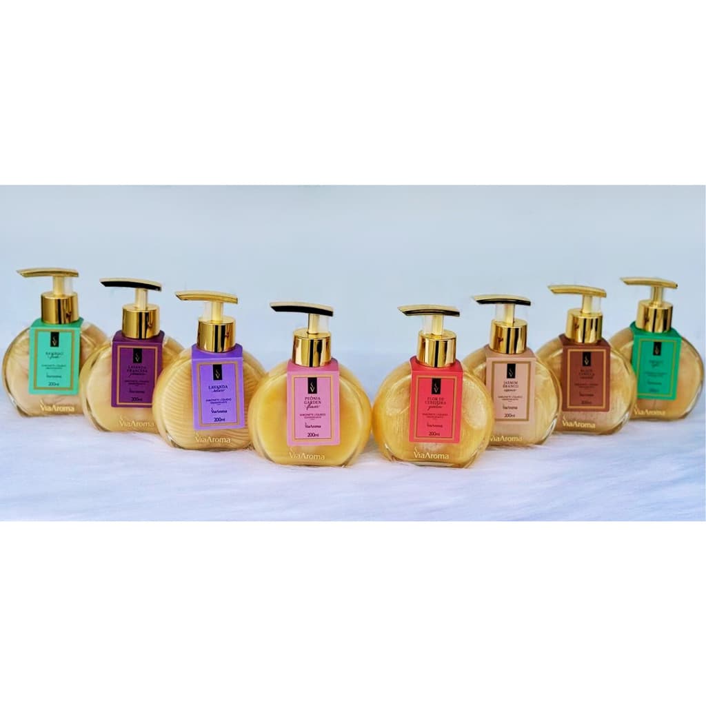 Sabonete Liquido Perfumado Luxo Via Aroma aromático Elegante Vegano Aromaterapia