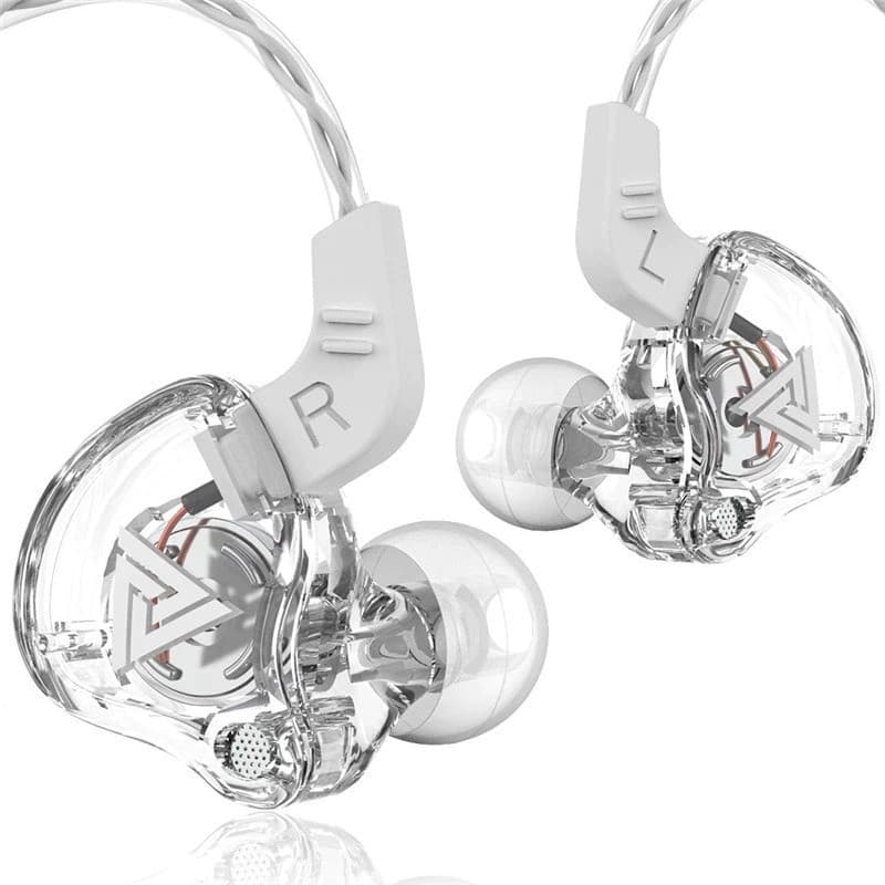 Fone De Ouvido Esportivo QKZ AK6 Com Fio Formato In-Ear Anatômico Estável Corrida Academia Fone Intra Auricular