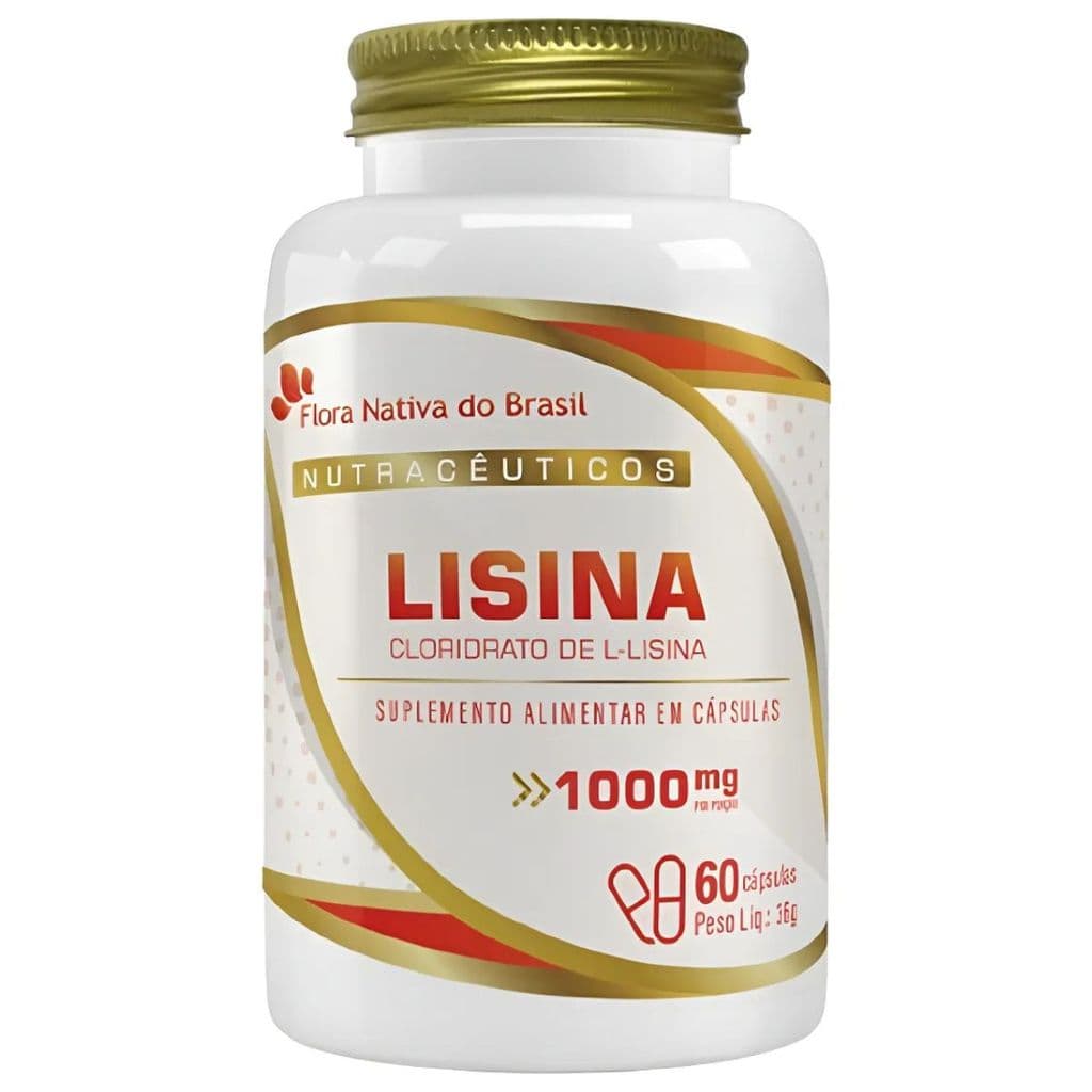LISINA 1000MG/PORÇÃO 60 CAPS - FLORA NATIVA