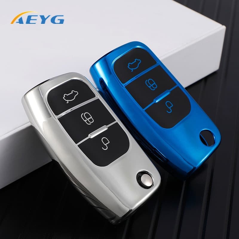 Capa de Chave de Carro TPU para Ford Fiesta Focus 2 Ecosport Kuga Escape Falcon B-Max C Eco Sport Galaxy Acessórios 3824