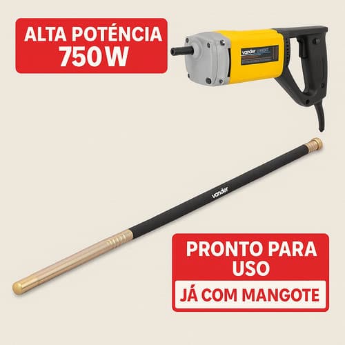 Vibrador Concreto Portatil 220v + Mangote De Vibração Vonder