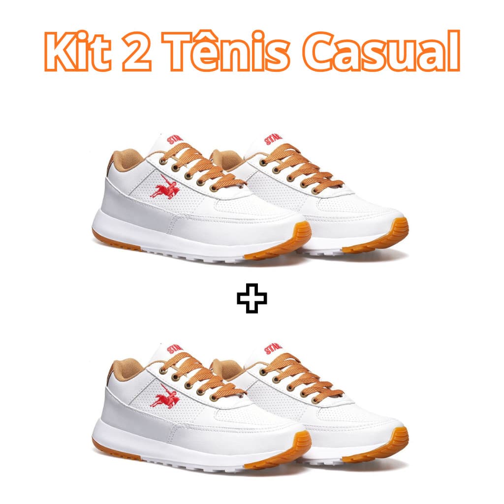 Kit 2 Tenis Sapatenis Casual Masculino Confortavel Promoção