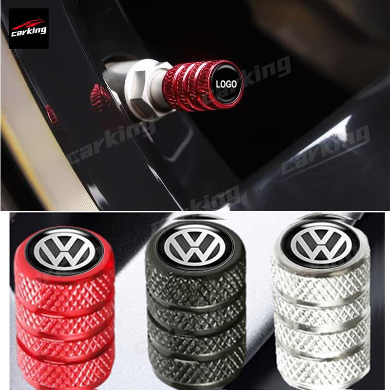 kit 4 Volkswagen Tampinha Tampas Da Válvula De Pneu Bico Metal Alumínio Carro Biquinho, Moto, Bicicleta