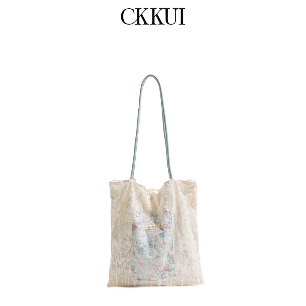 CKKUI Pastoral Estilo Suave Bolsa de Lona 2025 Inverno Novo Estilo Bolsa Pequena Bolsa de Ombro Fresca Sacola