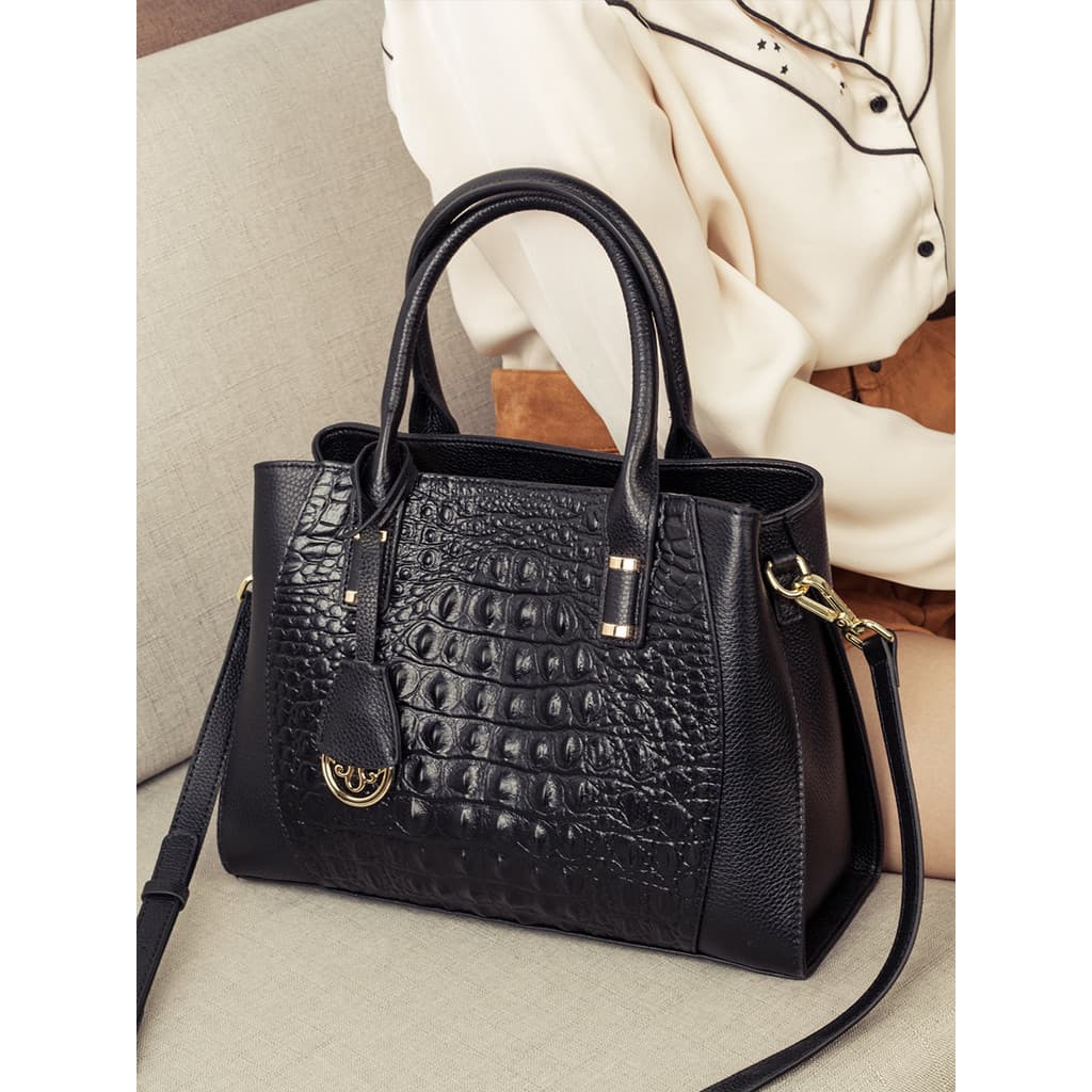 Senhoras sacos 2026 novo estilo moda grande capacidade bolsa de couro genuíno feminino High-End Commuter Cross-corpo omb