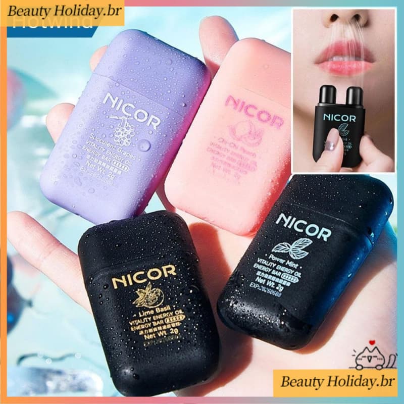 Poderoso Bastão De Energia Inalador Nasal Stick Refrescante Portátil D2O9