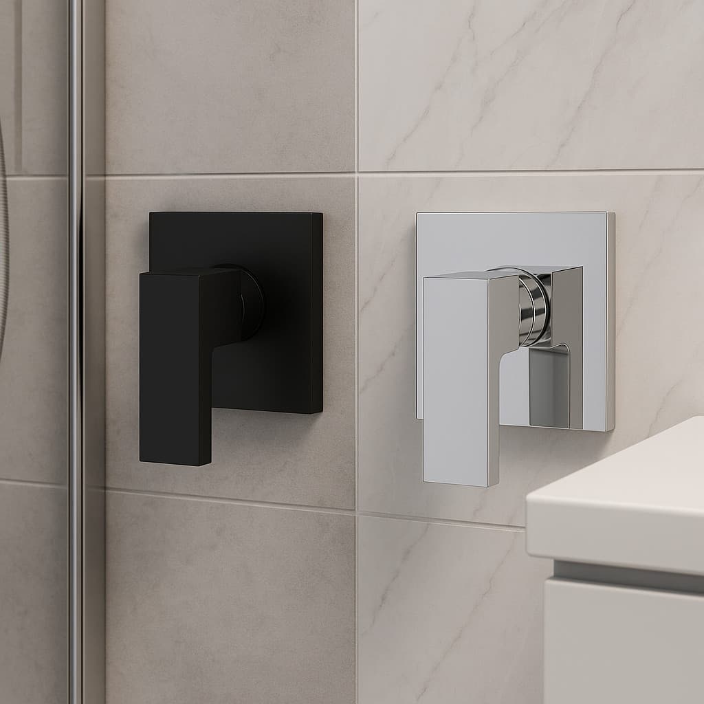Metal Luxo Acabamento Registro Chuveiro pressão gaveta Preto Cromado Versátil Compatível Deca/Docol