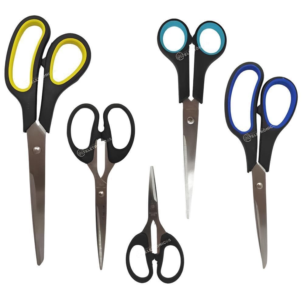 Kit 5 Tesouras de Costura Versátil Aço Inoxidável Resistente