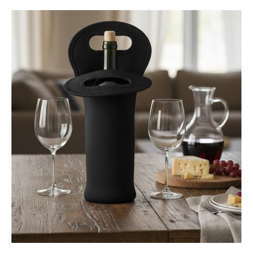 Porta Vinho Capa Térmica Neoprene Premium Cerveja Champanhe Presente Para Pai
