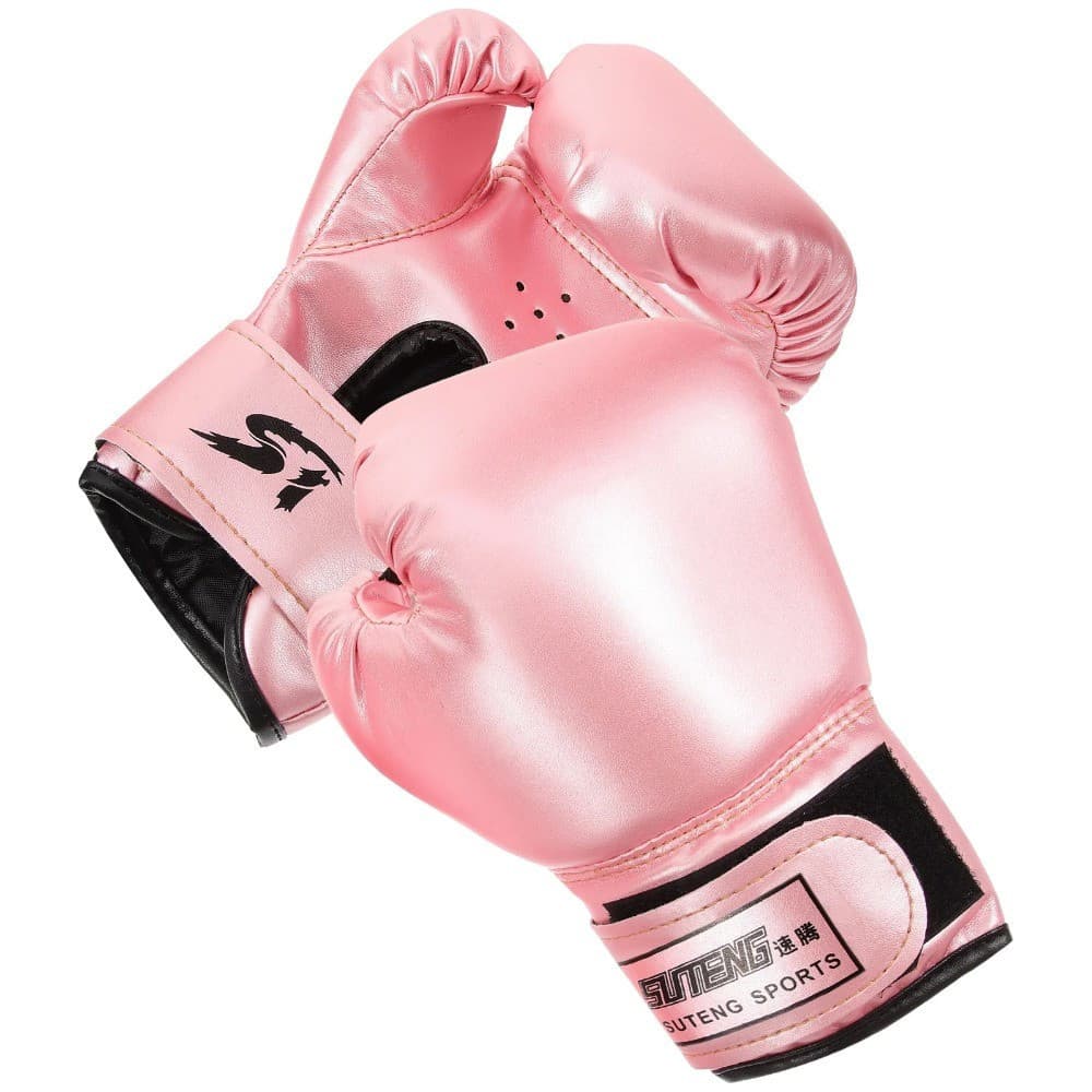 Luvas Pretas Boxe Infantil Para Treinamento Praticando Mulher Sparring Crianças Kickboxing Rosa