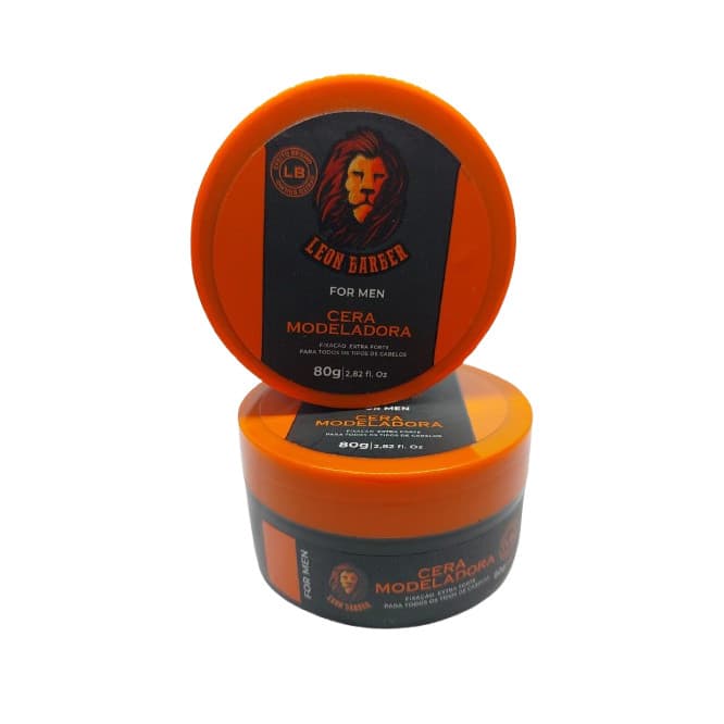 Cera Modeladora Para Cabelo Leon Barber 80g ( 2 Unidades)
