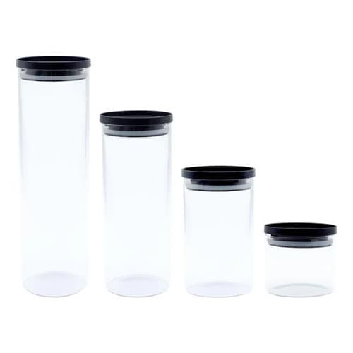 Conjunto 4 Potes Organizadores De Vidro - Mor 7874 - Transparente