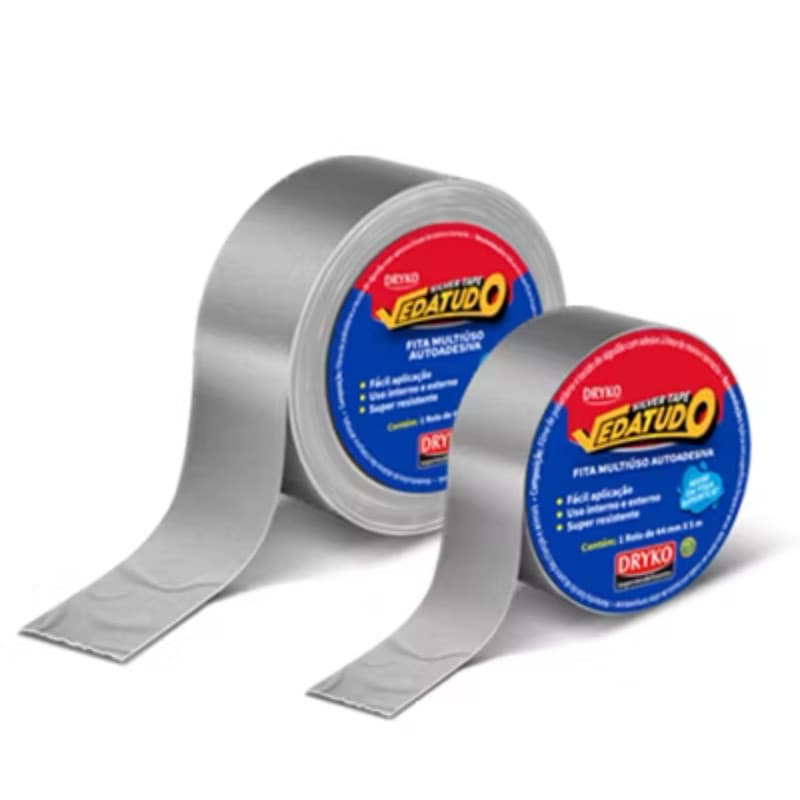 FITA SILVER TAPE CINZA - 44MMx05M - Dryko