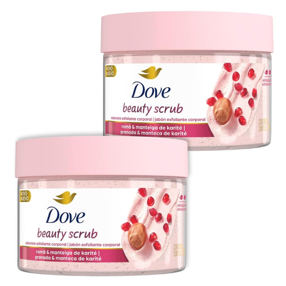 Kit 2 Esfoliante Dove Beauty Scrub Romã e Manteiga de Karité 280g