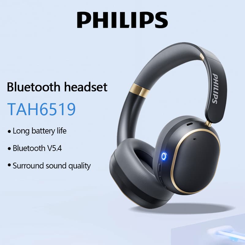 PHILIPS TAH6519 Fones De Ouvido Bluetooth 5.4 Híbrido Com Cancelamento De Ruído Ativo TWS Vários Modos , Som De Alta Res