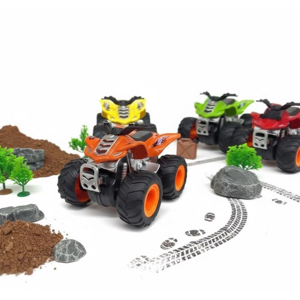 Miniatura Quadriciclo com Fricção 4x4 Infantil | Rodas Grandes 9cm