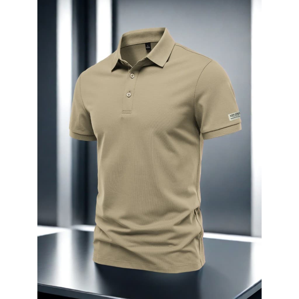 Camiseta polo masculina de manga curta Casual verão meia manga respirável La