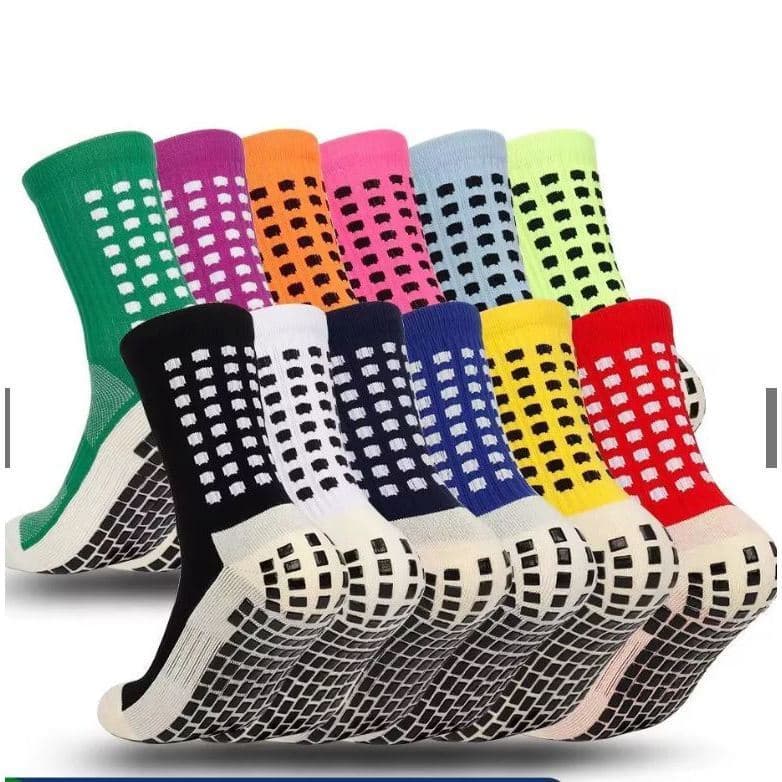 Meias Esportivas Masculinas Anti Derrapante Meiao de Futebol Cores Diversas ANTIDERAPANTE