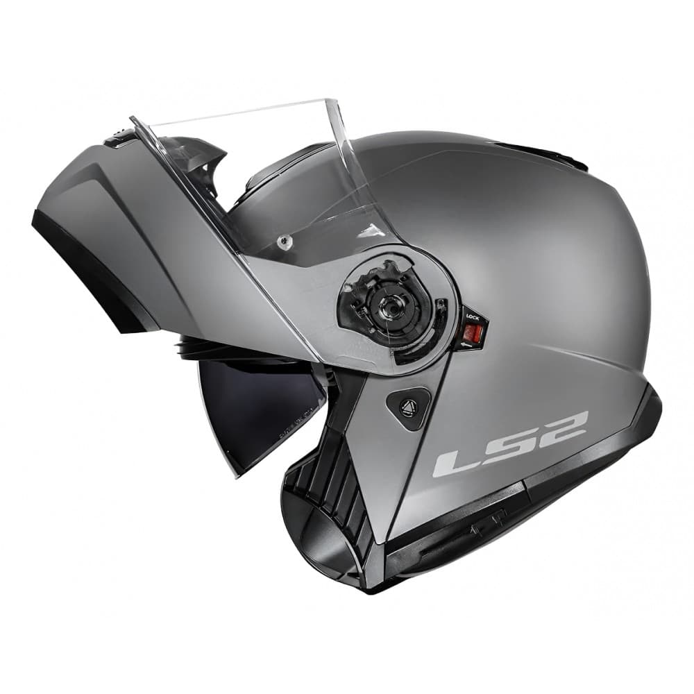 Capacete Moto Robocop Articulado LS2 FF908 Strobe 2 Monocolor Escamoteável C/ Óculos