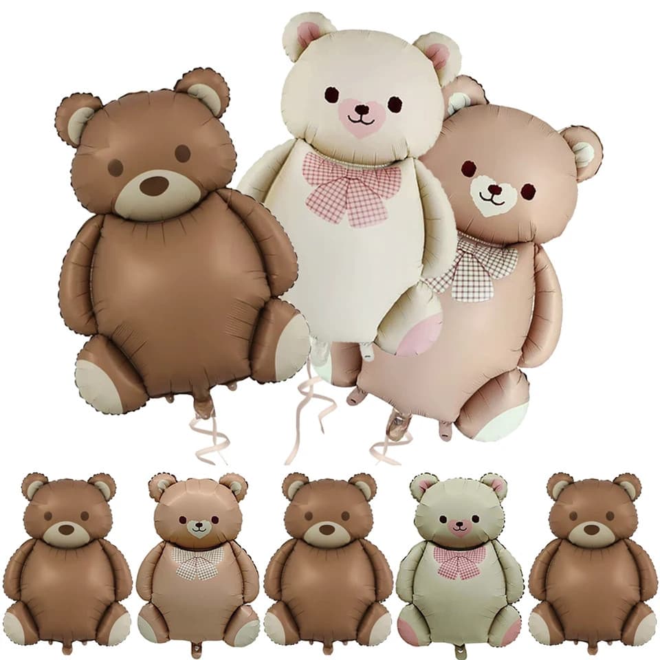 Balão Metalizado Urso Bear Baby Fosco Gigante Decoração Festa Aniversario Enfeite Chá Bebe
